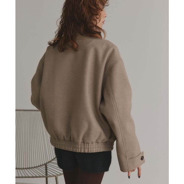 【2025AW新作】フェイクウールスタンドカラーブルゾン | ad thie | 詳細画像7 