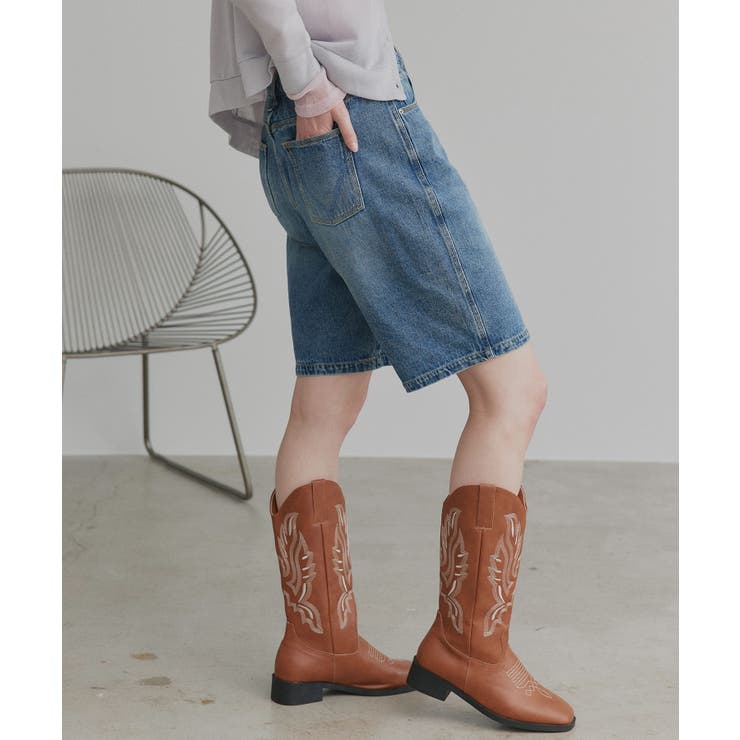 【2026SS新作】ヴィンテージハーフデニムパンツ | ad thie | 詳細画像14 