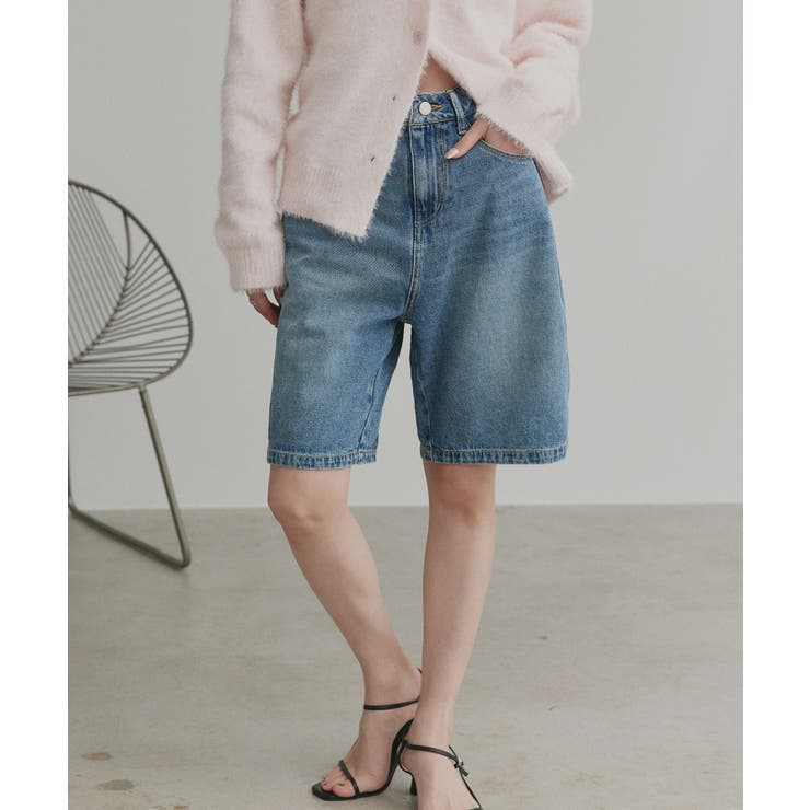 【2026SS新作】ヴィンテージハーフデニムパンツ | ad thie | 詳細画像4 