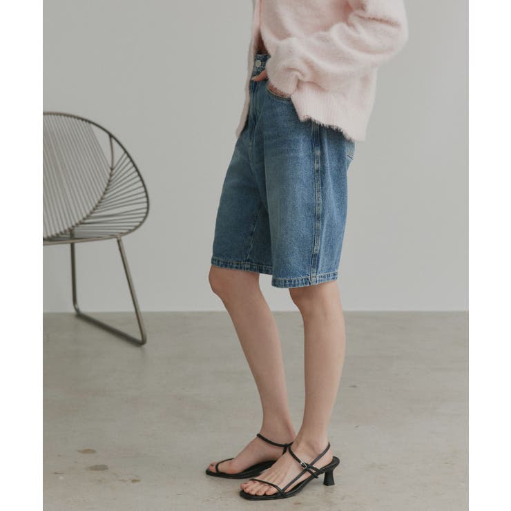 【2026SS新作】ヴィンテージハーフデニムパンツ | ad thie | 詳細画像5 