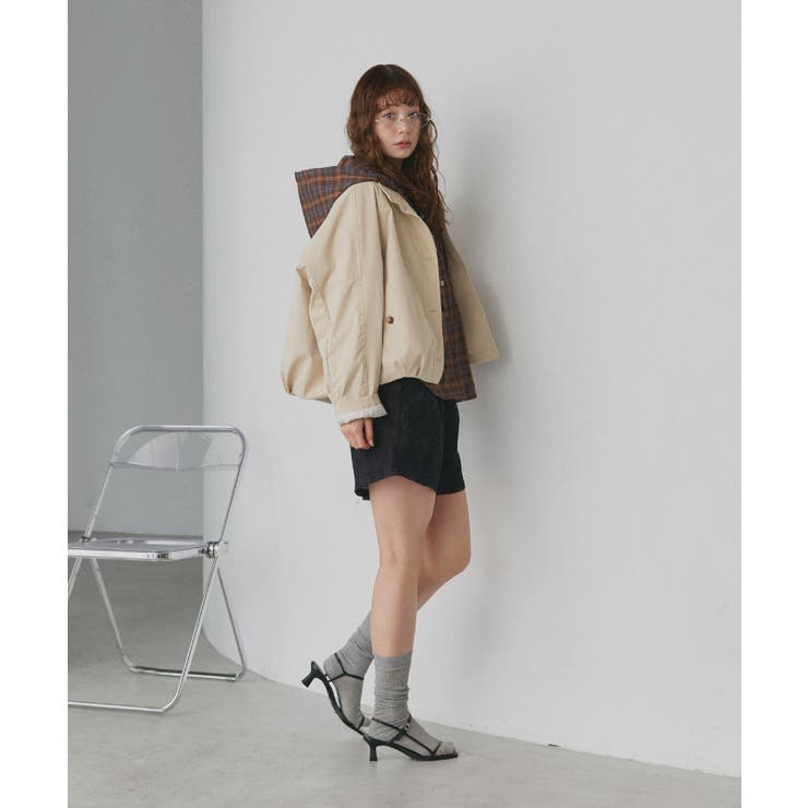 【2026SS新作】フード付きオーバーサイズチェックシャツ | ad thie | 詳細画像12 