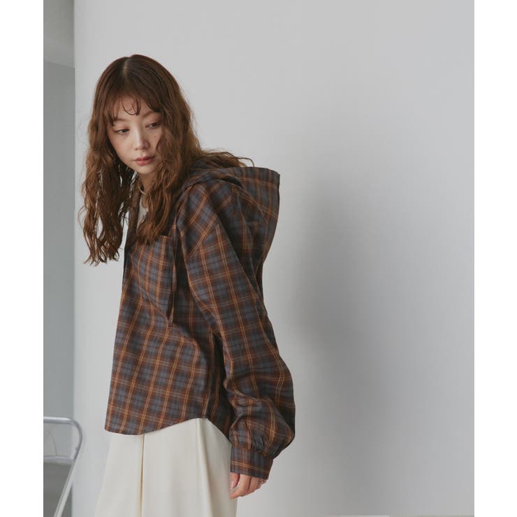 【2026SS新作】フード付きオーバーサイズチェックシャツ | ad thie | 詳細画像17 