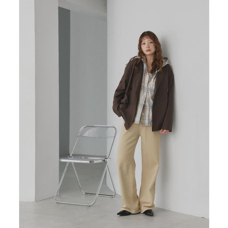 【2026SS新作】フード付きオーバーサイズチェックシャツ | ad thie | 詳細画像2 