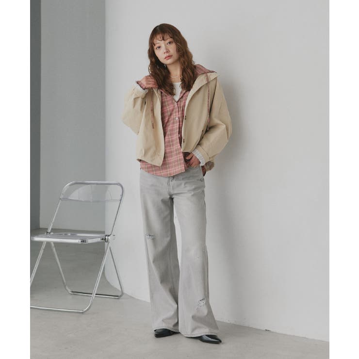 【2026SS新作】フード付きオーバーサイズチェックシャツ | ad thie | 詳細画像22 
