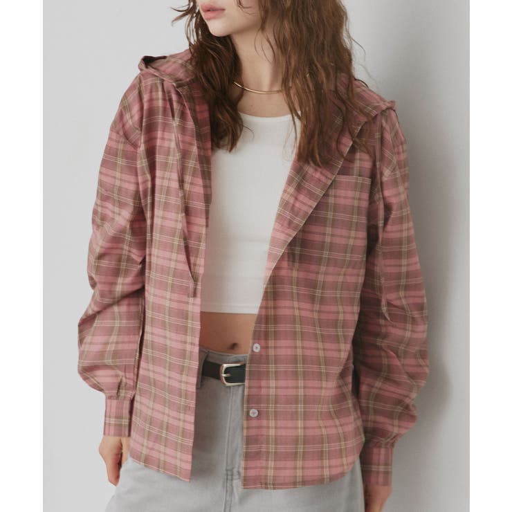 【2026SS新作】フード付きオーバーサイズチェックシャツ | ad thie | 詳細画像24 