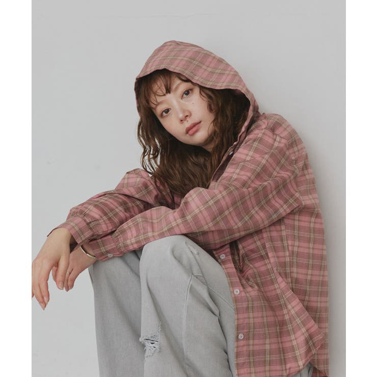 【2026SS新作】フード付きオーバーサイズチェックシャツ | ad thie | 詳細画像28 