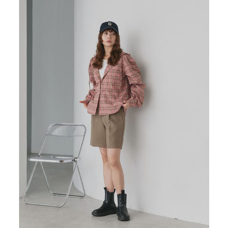 【2026SS新作】フード付きオーバーサイズチェックシャツ | ad thie | 詳細画像30 