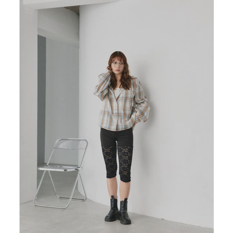 【2026SS新作】フード付きオーバーサイズチェックシャツ | ad thie | 詳細画像8 