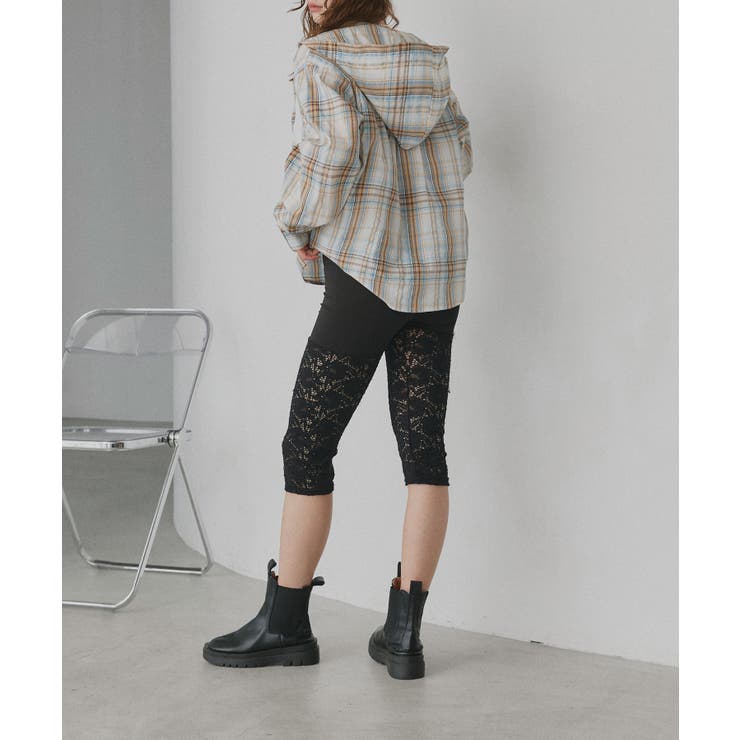 【2026SS新作】フード付きオーバーサイズチェックシャツ | ad thie | 詳細画像9 