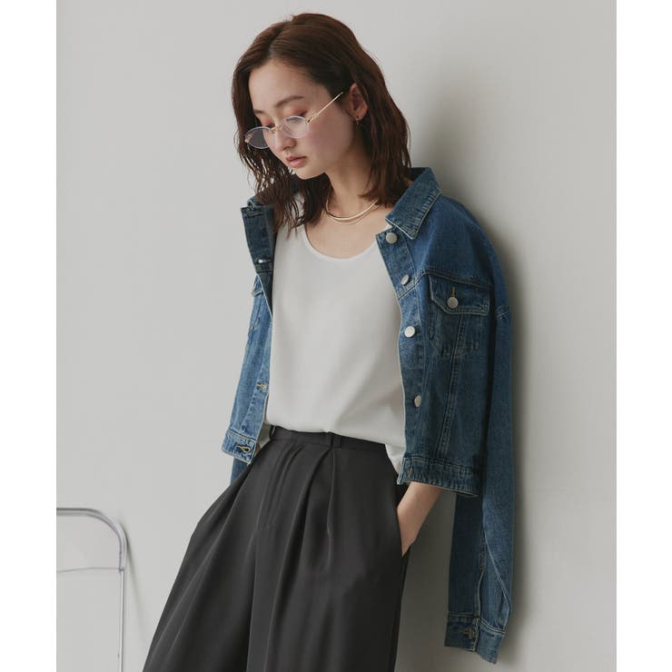 【2026SS新作】シルキーサテンクルーネックタンクトップ | ad thie | 詳細画像10 