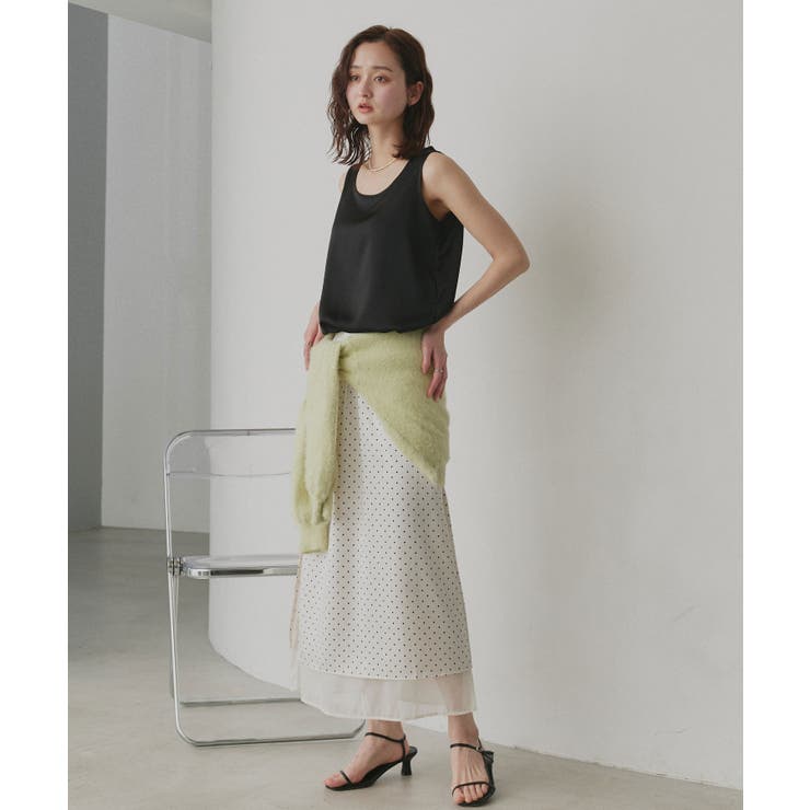 【2026SS新作】シルキーサテンクルーネックタンクトップ | ad thie | 詳細画像11 