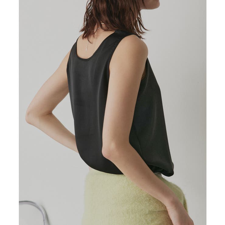 【2026SS新作】シルキーサテンクルーネックタンクトップ | ad thie | 詳細画像15 