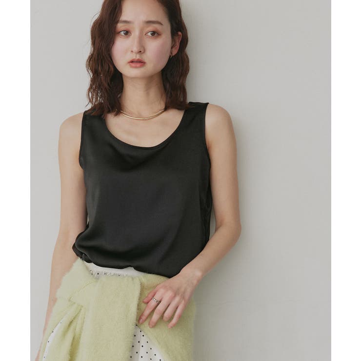 【2026SS新作】シルキーサテンクルーネックタンクトップ | ad thie | 詳細画像17 