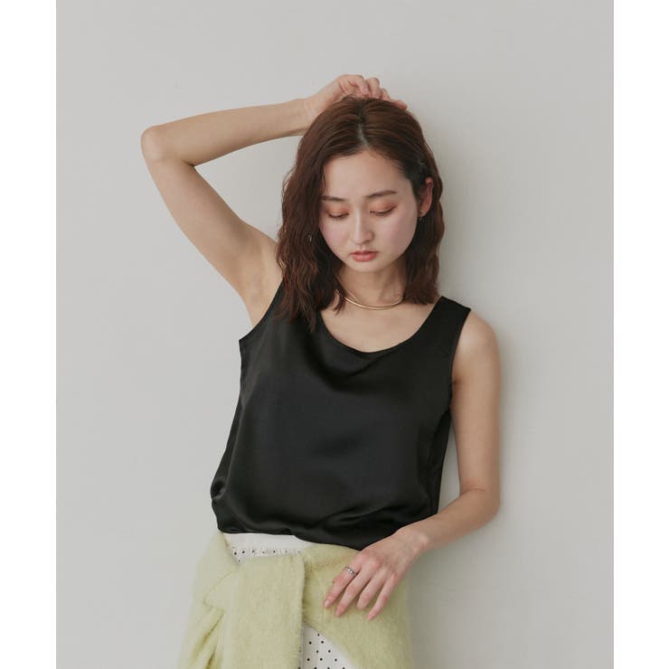 【2026SS新作】シルキーサテンクルーネックタンクトップ | ad thie | 詳細画像19 