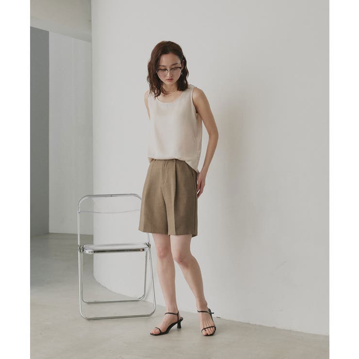 【2026SS新作】シルキーサテンクルーネックタンクトップ | ad thie | 詳細画像20 