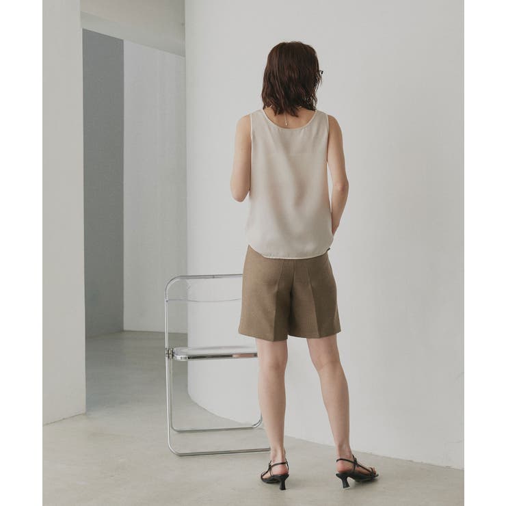 【2026SS新作】シルキーサテンクルーネックタンクトップ | ad thie | 詳細画像22 