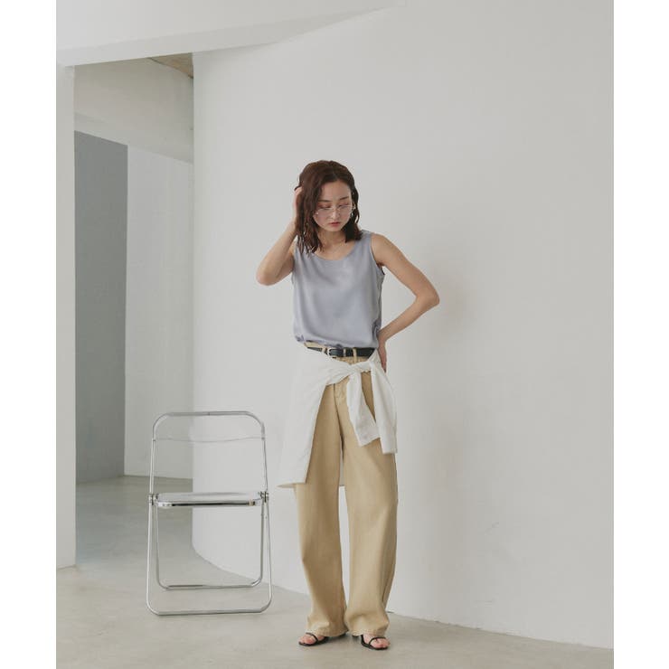 【2026SS新作】シルキーサテンクルーネックタンクトップ | ad thie | 詳細画像27 