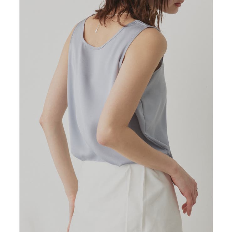 【2026SS新作】シルキーサテンクルーネックタンクトップ | ad thie | 詳細画像32 