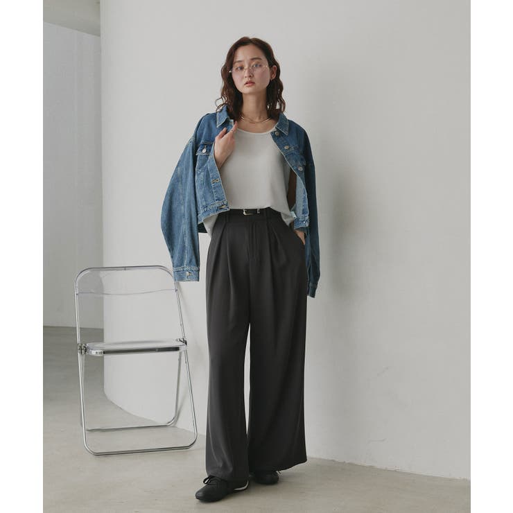 【2026SS新作】シルキーサテンクルーネックタンクトップ | ad thie | 詳細画像7 