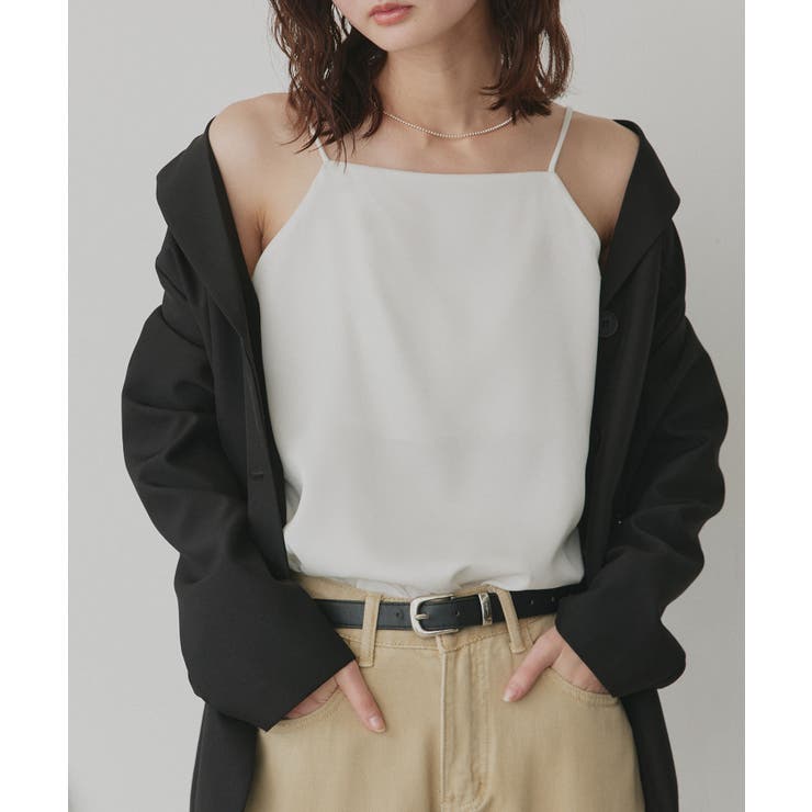 オフホワイト | 【2026SS新作】シルキーサテンキャミソール | ad thie