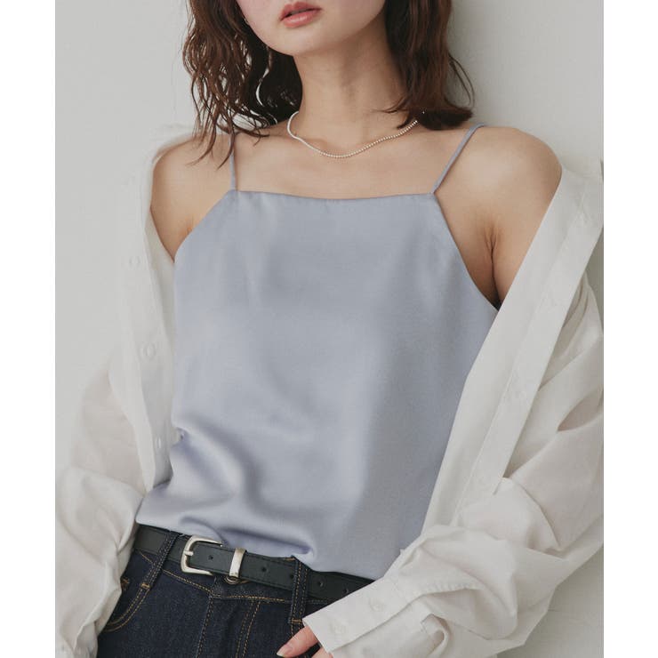 ブルーグレー | 【2026SS新作】シルキーサテンキャミソール | ad thie