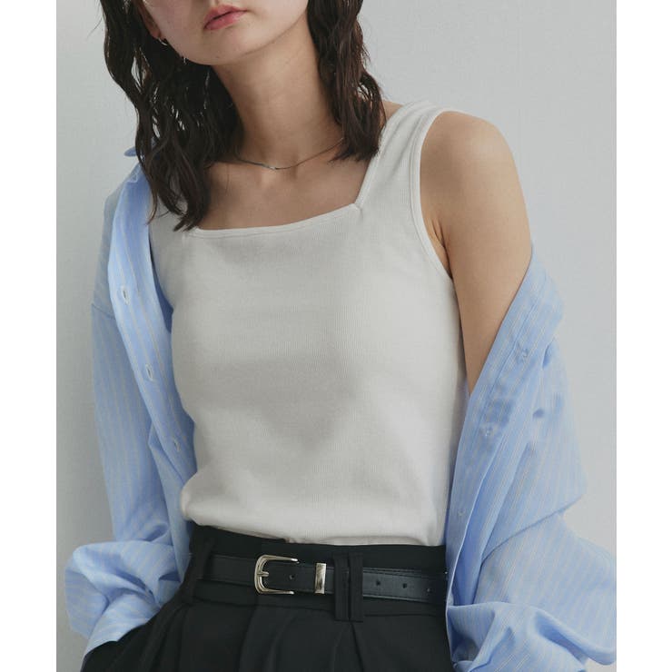 【2026SS新作】前後2wayリブタンクトップ | ad thie | 詳細画像10 