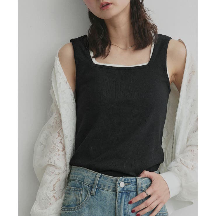 【2026SS新作】前後2wayリブタンクトップ | ad thie | 詳細画像3 