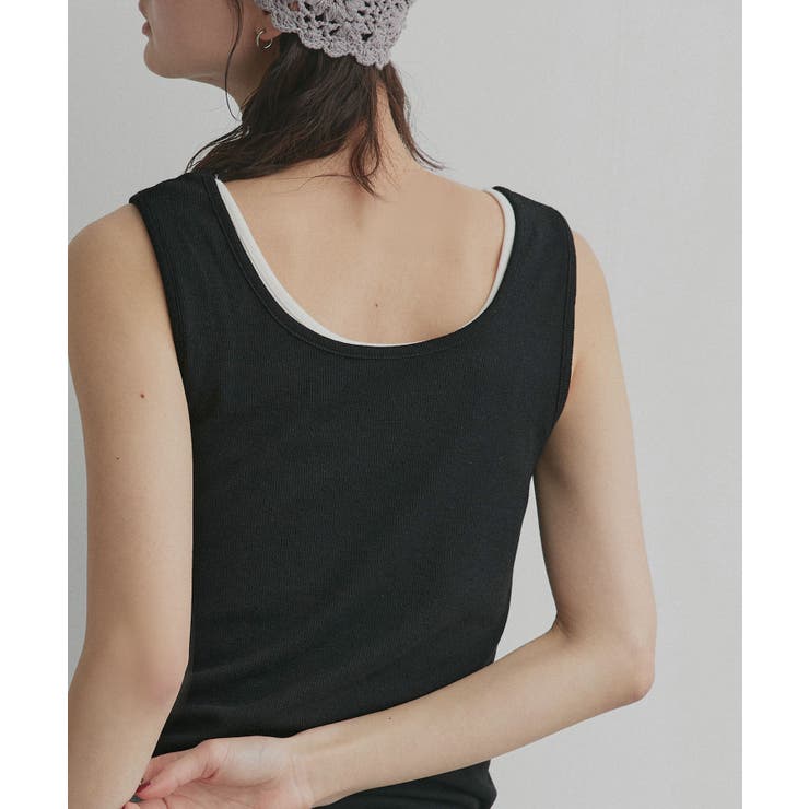 【2026SS新作】前後2wayリブタンクトップ | ad thie | 詳細画像6 