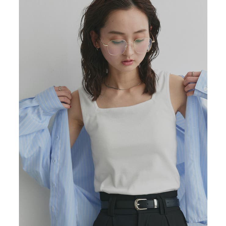 【2026SS新作】前後2wayリブタンクトップ | ad thie | 詳細画像9 