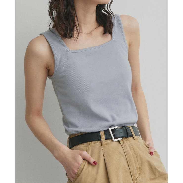 ライトブルー | 【2026SS新作】前後2wayリブタンクトップ | ad thie