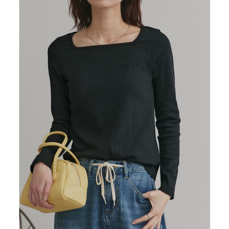 【2026SS新作】アソート ボートネック スクエアネック リブトップス | ad thie | 詳細画像11 