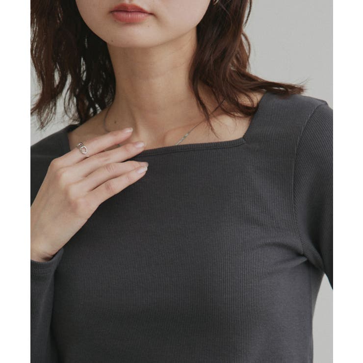 【2026SS新作】アソート ボートネック スクエアネック リブトップス | ad thie | 詳細画像17 