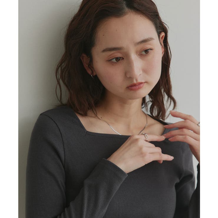 【2026SS新作】アソート ボートネック スクエアネック リブトップス | ad thie | 詳細画像20 