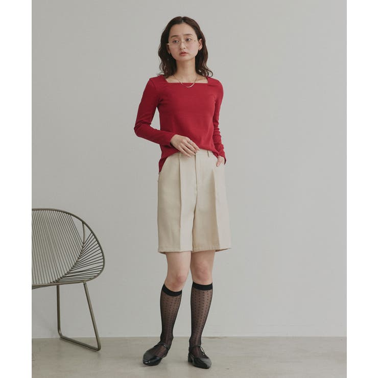 【2026SS新作】アソート ボートネック スクエアネック リブトップス | ad thie | 詳細画像21 