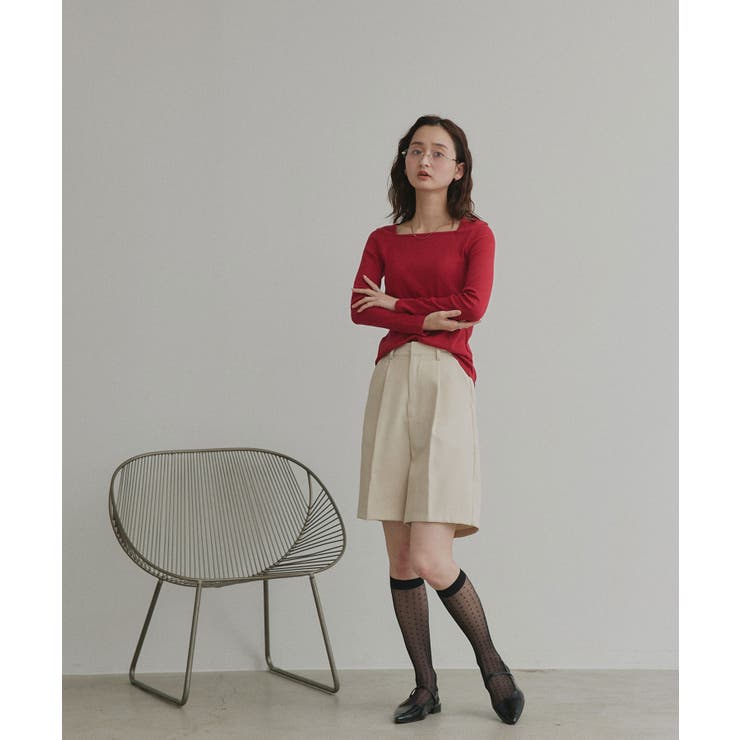 【2026SS新作】アソート ボートネック スクエアネック リブトップス | ad thie | 詳細画像22 