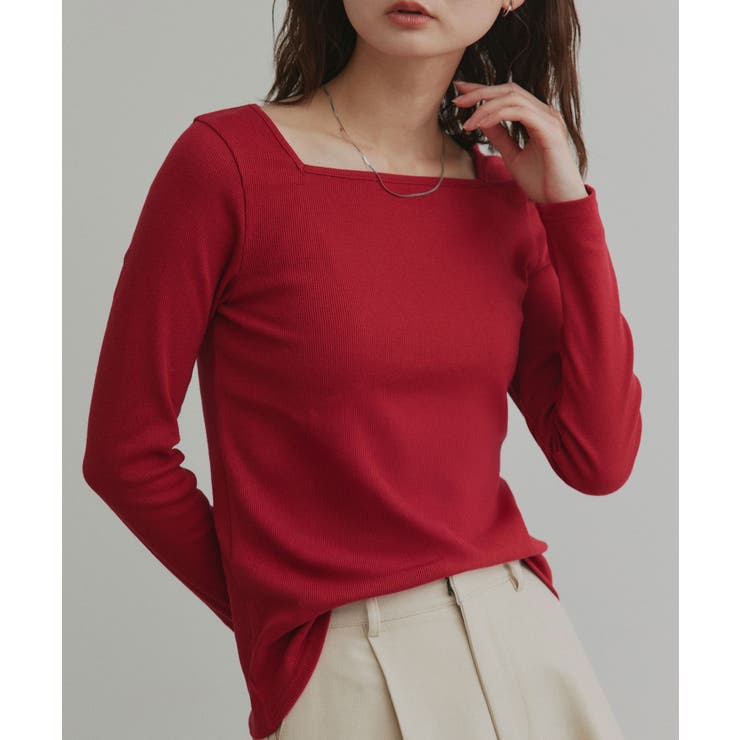 【2026SS新作】アソート ボートネック スクエアネック リブトップス | ad thie | 詳細画像24 