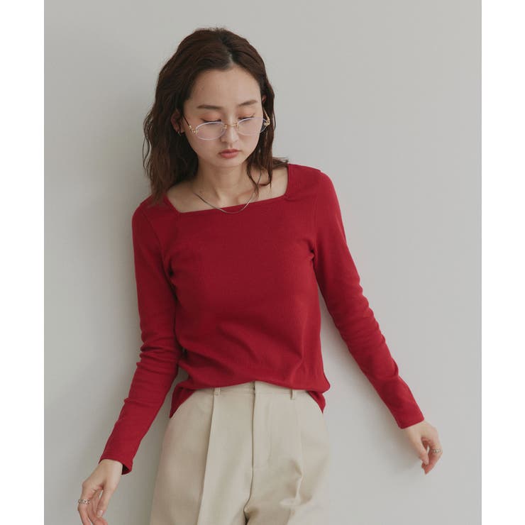 【2026SS新作】アソート ボートネック スクエアネック リブトップス | ad thie | 詳細画像25 