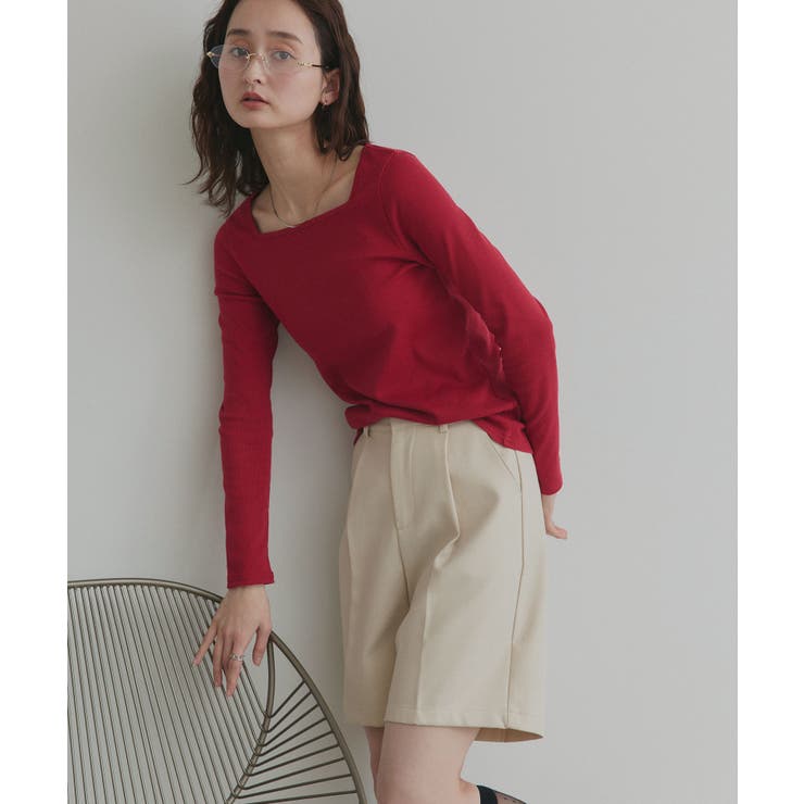 【2026SS新作】アソート ボートネック スクエアネック リブトップス | ad thie | 詳細画像26 