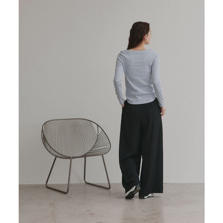 【2026SS新作】アソート ボートネック スクエアネック リブトップス | ad thie | 詳細画像29 