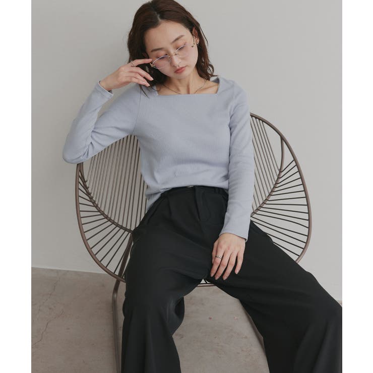 【2026SS新作】アソート ボートネック スクエアネック リブトップス | ad thie | 詳細画像32 