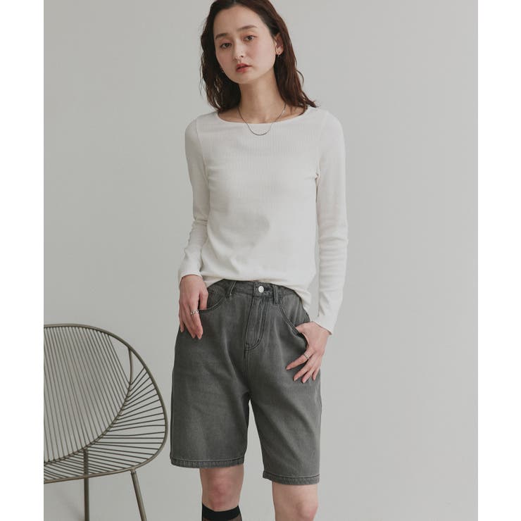 【2026SS新作】アソート ボートネック スクエアネック リブトップス | ad thie | 詳細画像34 