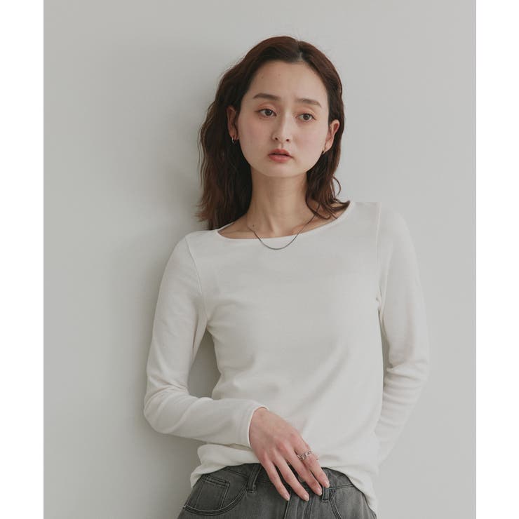 【2026SS新作】アソート ボートネック スクエアネック リブトップス | ad thie | 詳細画像35 