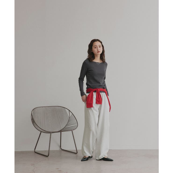 【2026SS新作】アソート ボートネック スクエアネック リブトップス | ad thie | 詳細画像47 