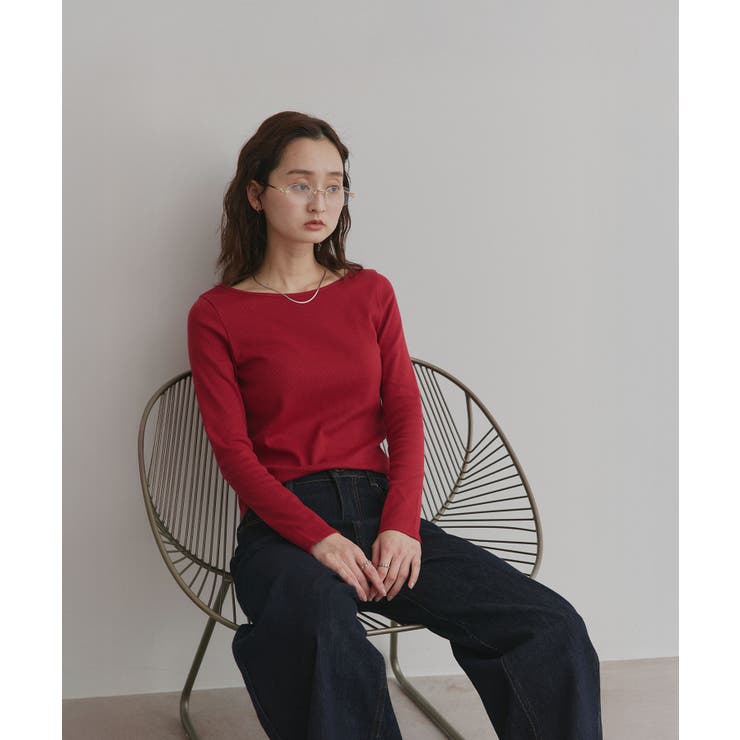 【2026SS新作】アソート ボートネック スクエアネック リブトップス | ad thie | 詳細画像59 