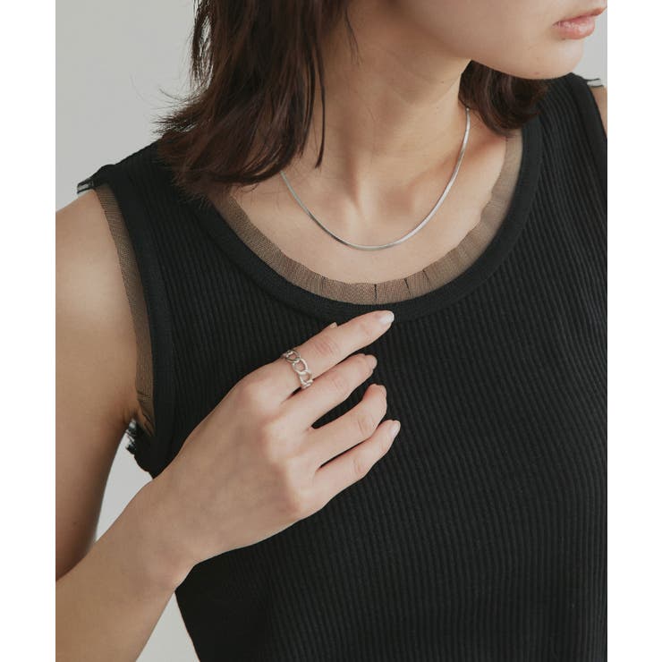 【2026SS新作】チュールリブタンクトップ | ad thie | 詳細画像13 