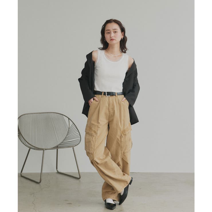 【2026SS新作】チュールリブタンクトップ | ad thie | 詳細画像2 