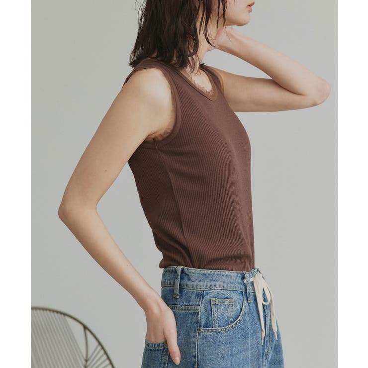 【2026SS新作】チュールリブタンクトップ | ad thie | 詳細画像21 