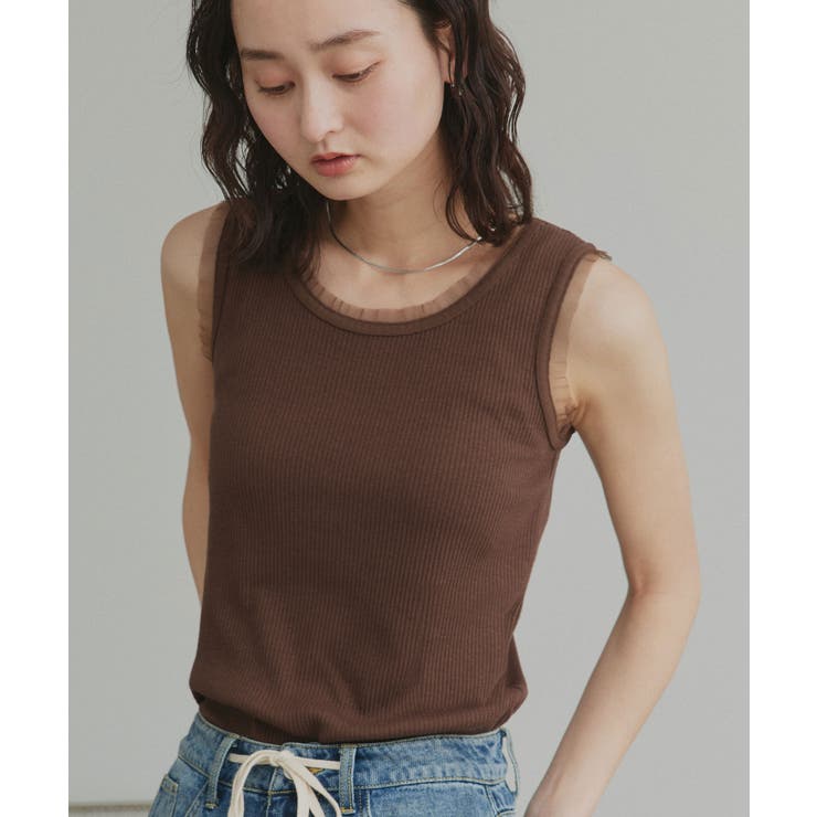 【2026SS新作】チュールリブタンクトップ | ad thie | 詳細画像23 