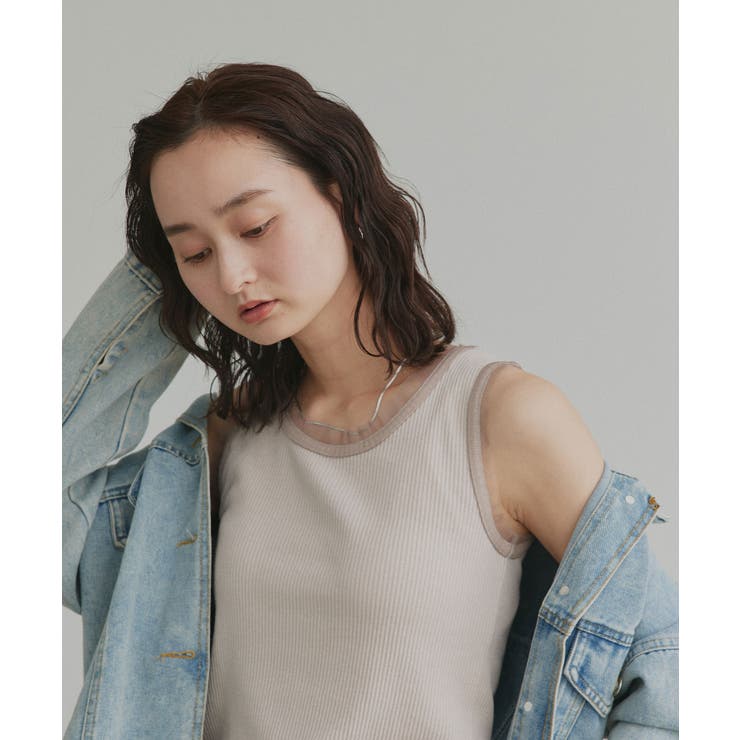 【2026SS新作】チュールリブタンクトップ | ad thie | 詳細画像27 