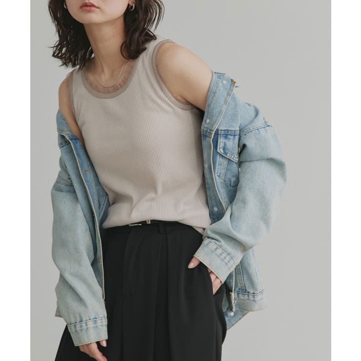 【2026SS新作】チュールリブタンクトップ | ad thie | 詳細画像28 